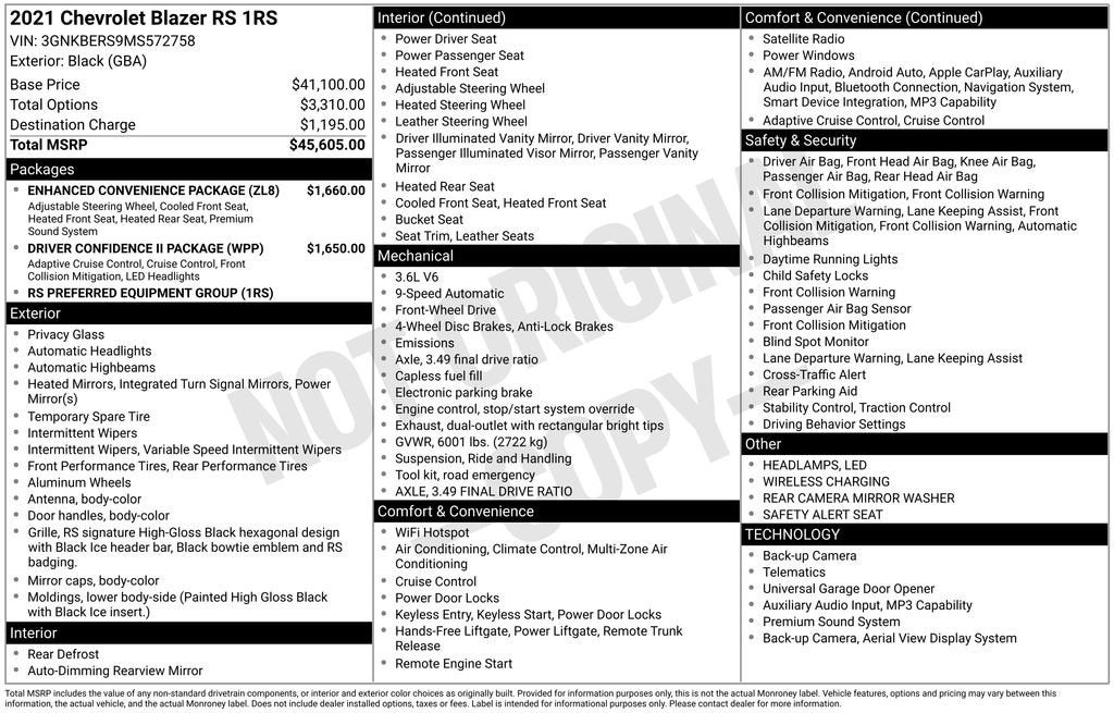 2021 Chevrolet Blazer RS