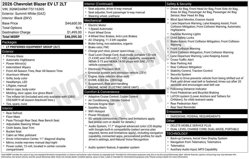 2026 Chevrolet Blazer EV LT