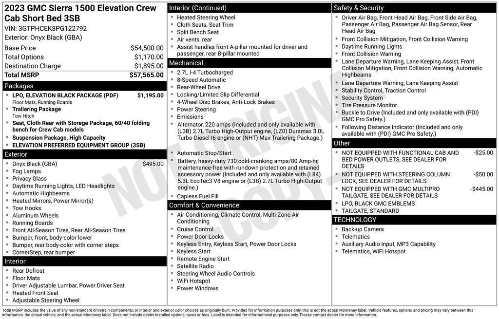 2023 GMC Sierra 1500 Elevation