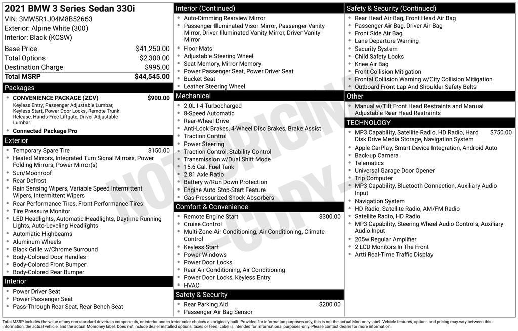 2021 BMW 3 Series 330i