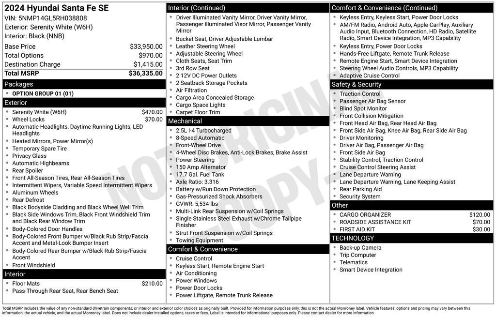 2024 Hyundai Santa Fe SE