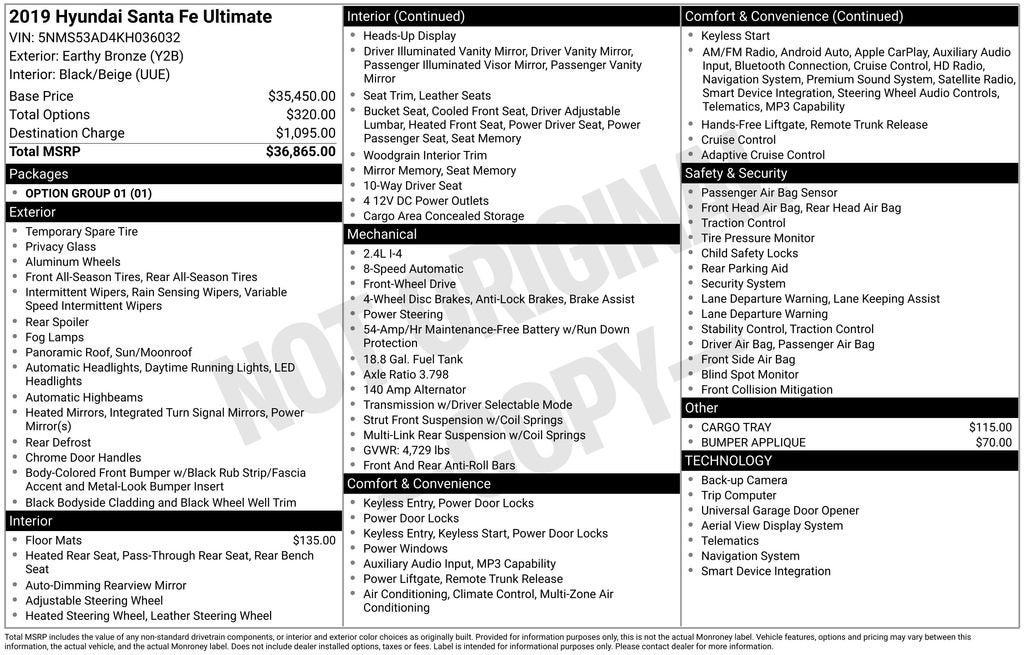 2019 Hyundai Santa Fe Ultimate