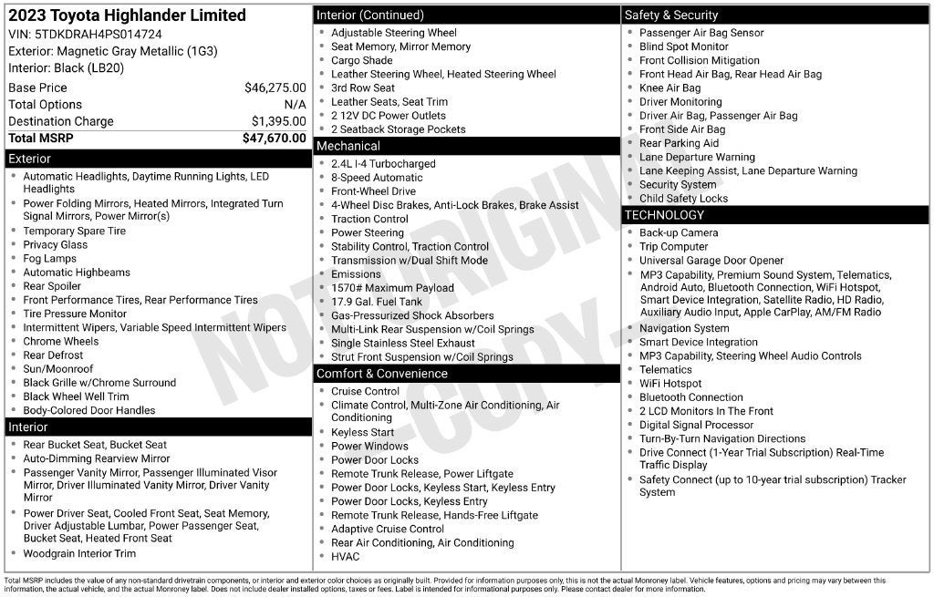 2023 Toyota Highlander L