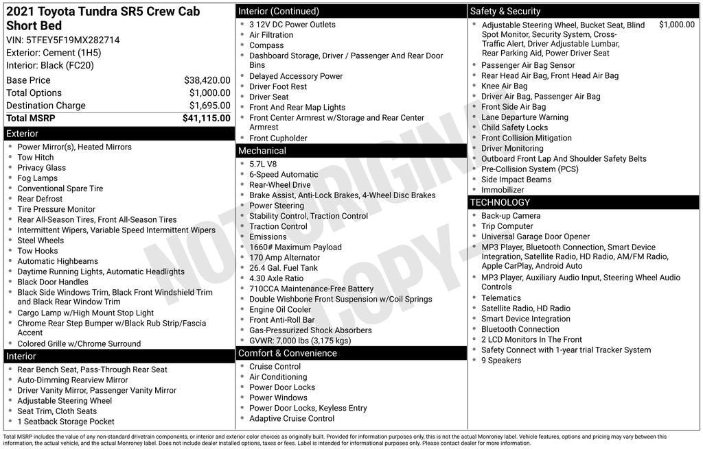 2021 Toyota Tundra 2WD SR5
