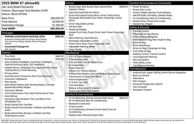 2025 BMW X7 xDrive40i