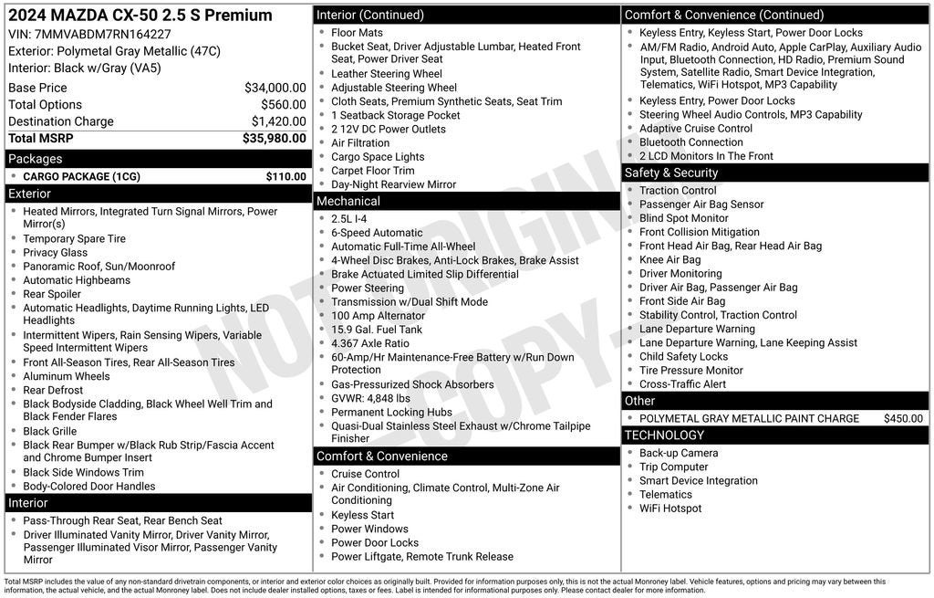 2024 Mazda Mazda CX-50 2.5 S Premium