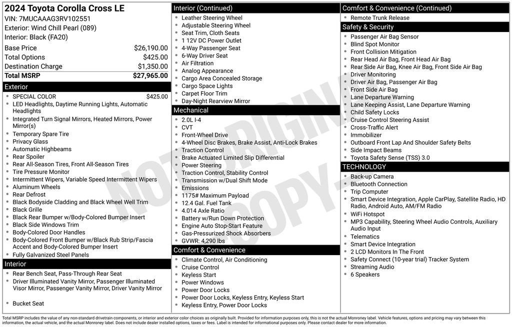 2024 Toyota Corolla Cross LE