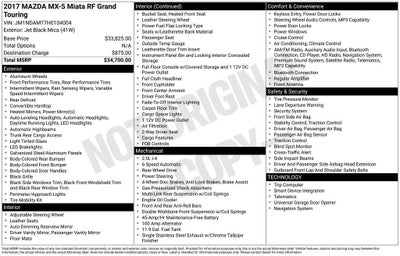 2017 Mazda Mazda MX-5 Miata RF Grand Touring