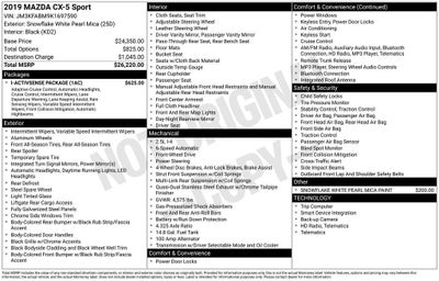 2019 Mazda Mazda CX-5 Sport