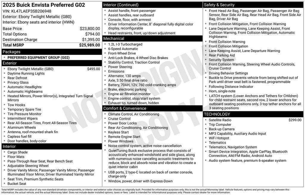2025 Buick Envista Preferred