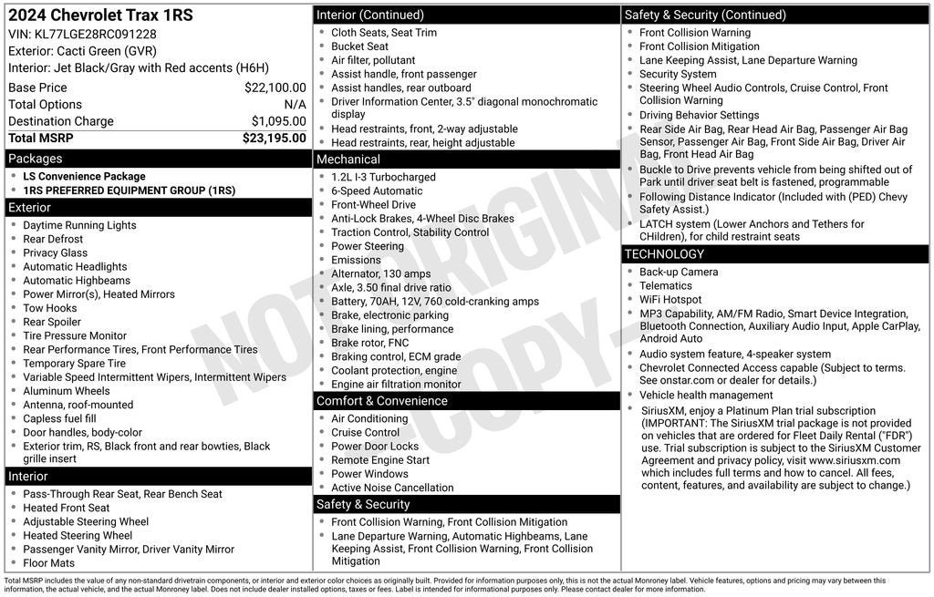 2024 Chevrolet Trax 1RS