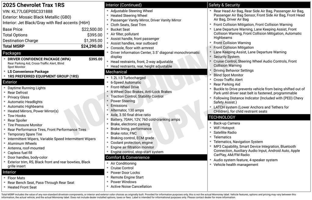 2025 Chevrolet Trax 1RS
