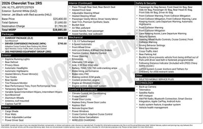 2026 Chevrolet Trax 2RS