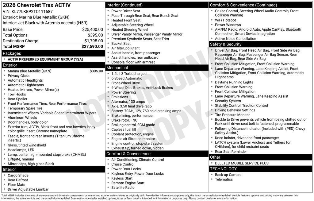 2026 Chevrolet Trax ACTIV