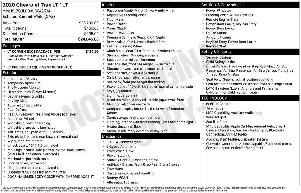 2020 Chevrolet Trax LT