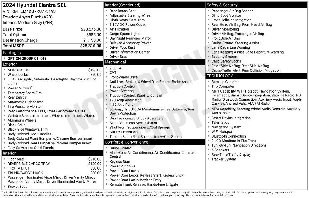 2024 Hyundai Elantra SEL