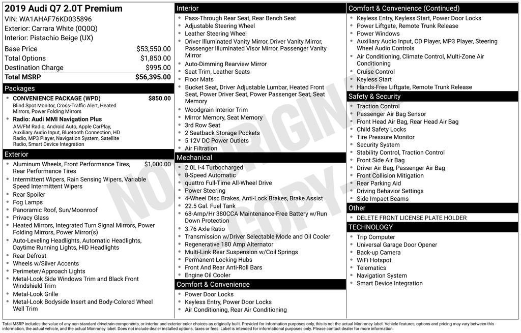 2019 Audi Q7 Premium