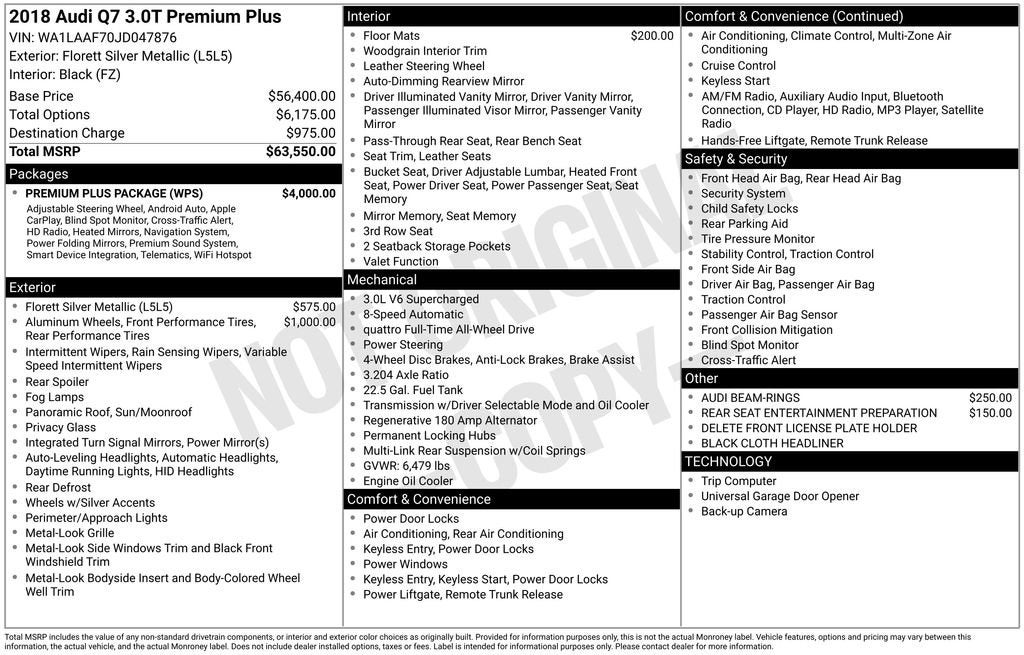 2018 Audi Q7 Premium Plus