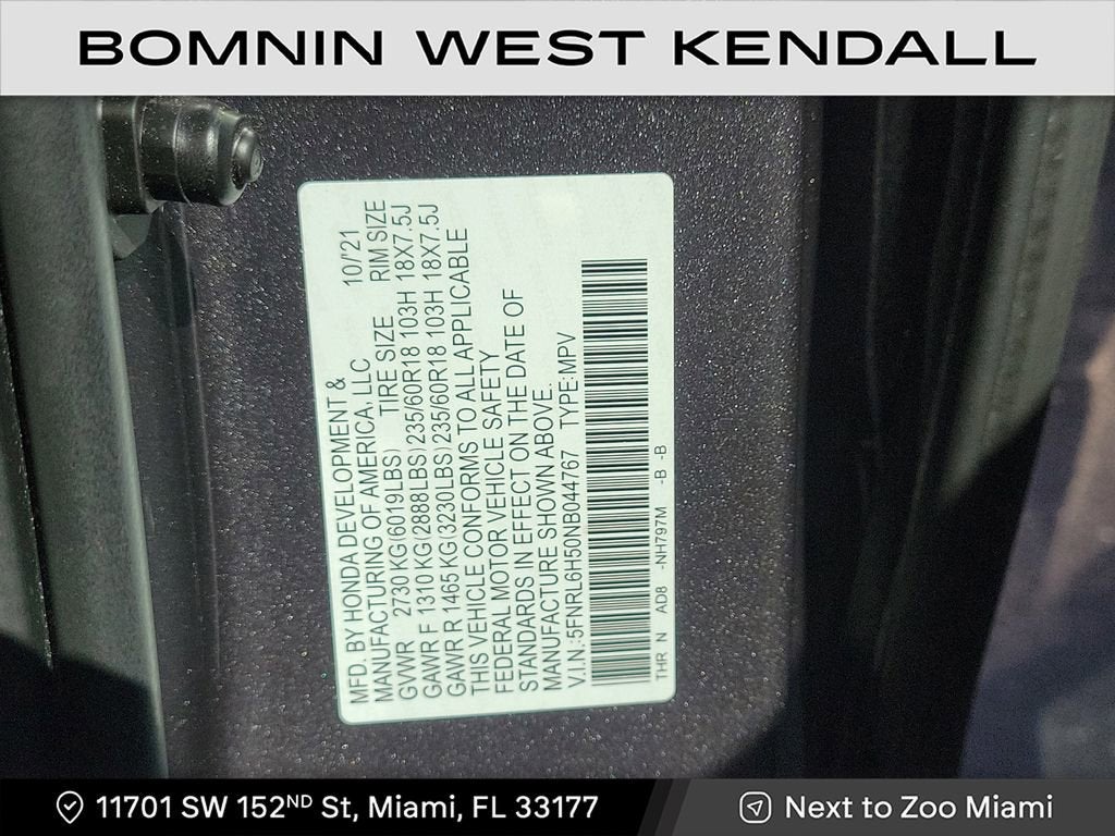 2022 Honda Odyssey EX