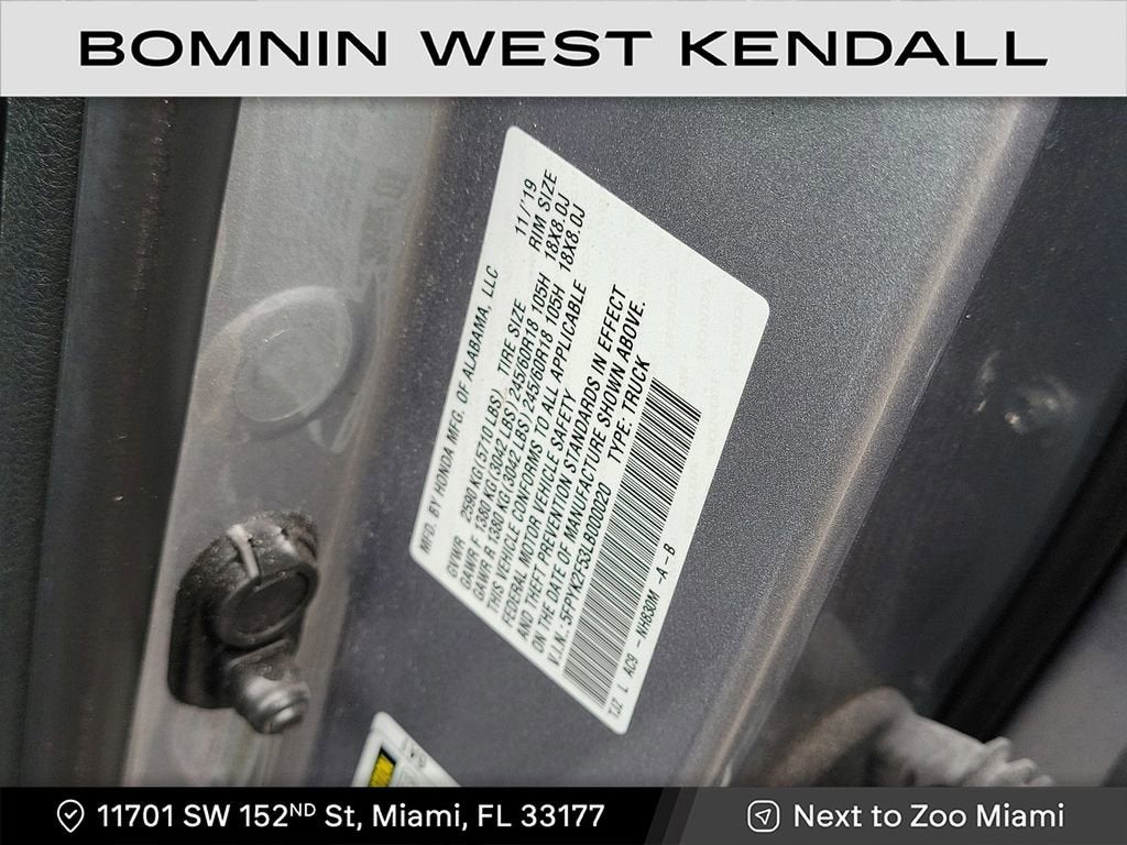 2020 Honda Ridgeline RTL