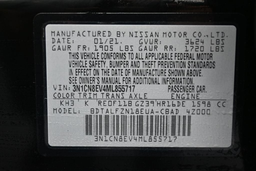 2021 Nissan Versa SV Xtronic CVT