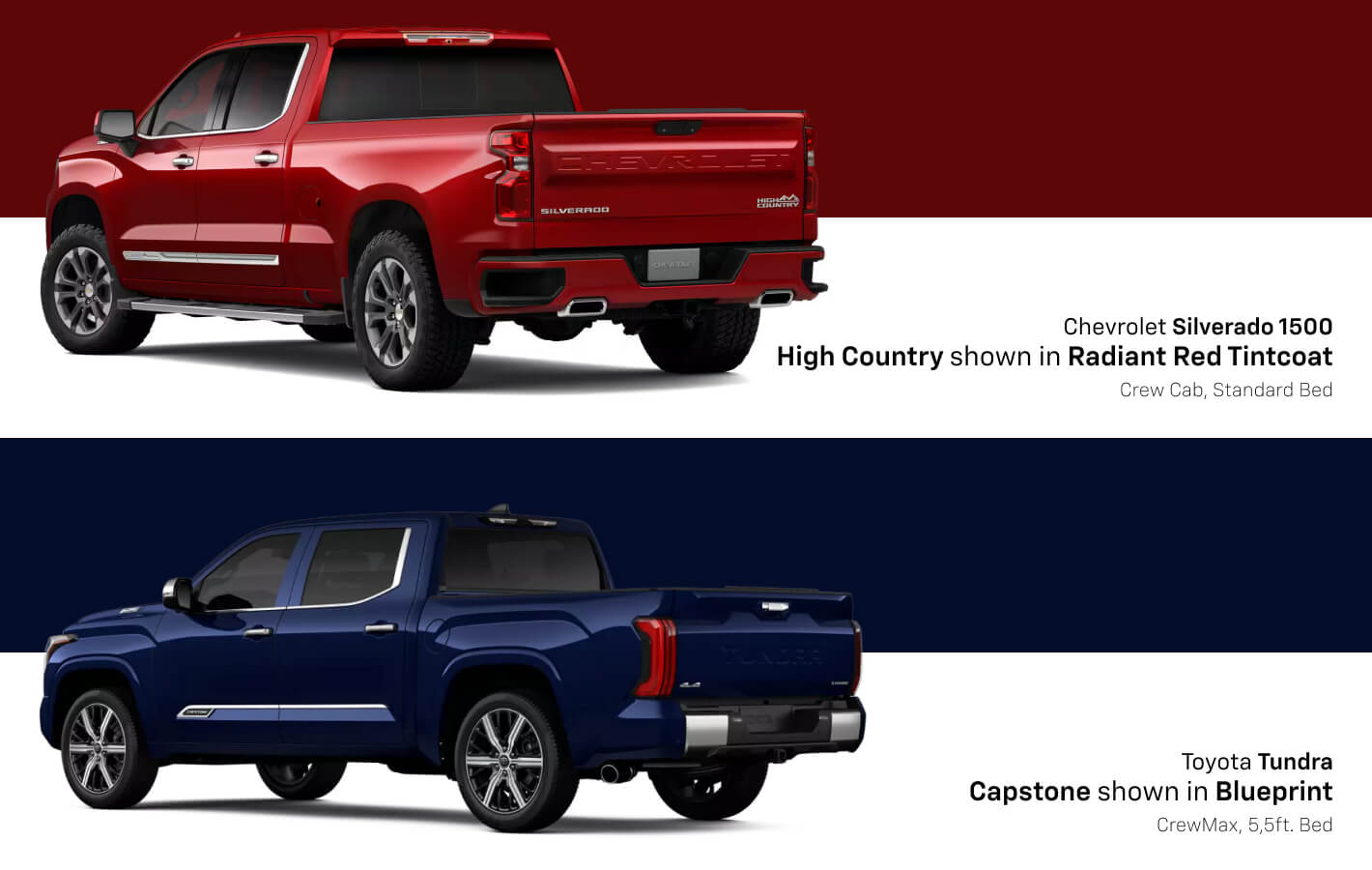 Chevy Silverado 1500 vs. Toyota Tundra: Bed Size & Features