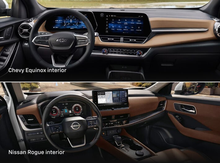 2026 Chevy Equinox vs. 2026 Nissan Rogue Interior & Features