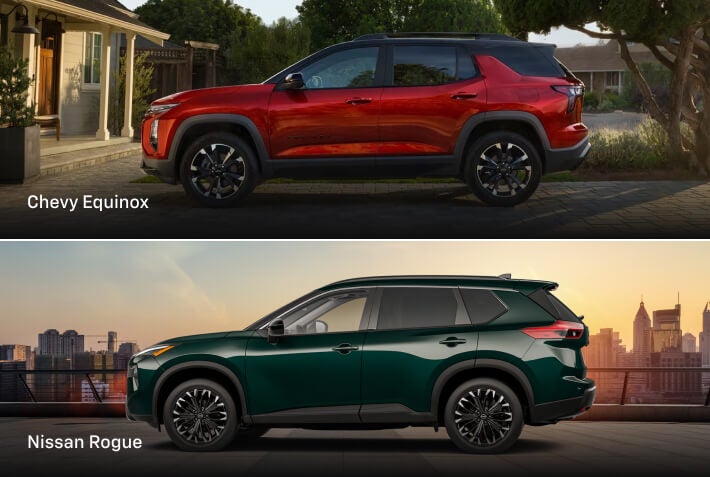 2026 Chevy Equinox vs. 2026 Nissan Rogue Space & Dimensions