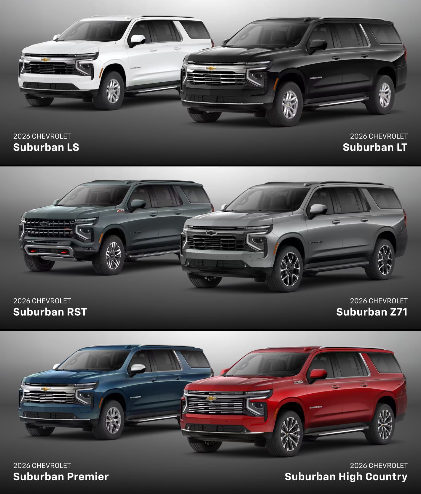2026 Chevrolet Suburban Trim Options