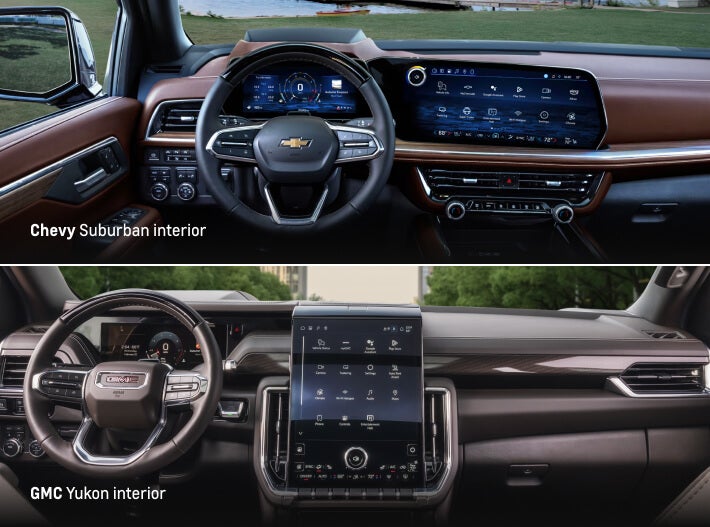 2026 Chevy Suburban vs. 2026 GMC Yukon Interior & Luxury