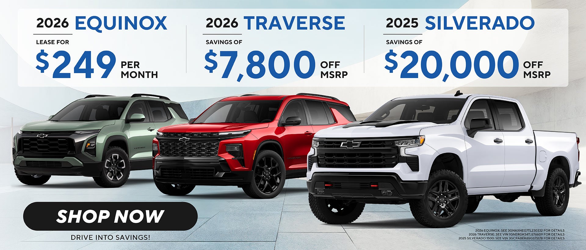 2026 EQUINOX, TRAVERSE AND 2025 SILVERADO