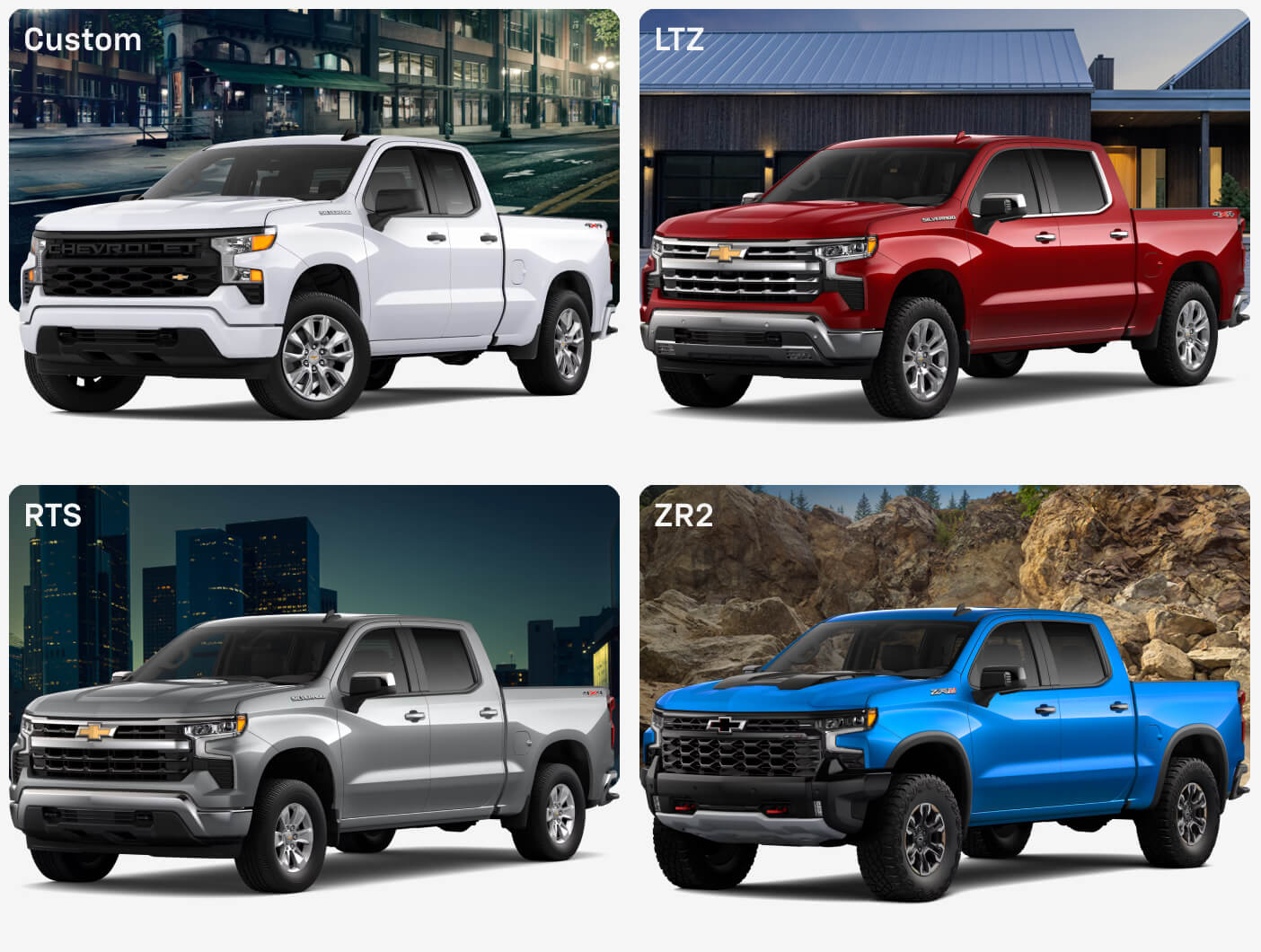 2025 Chevy Silverado 1500 Trims & Configurations