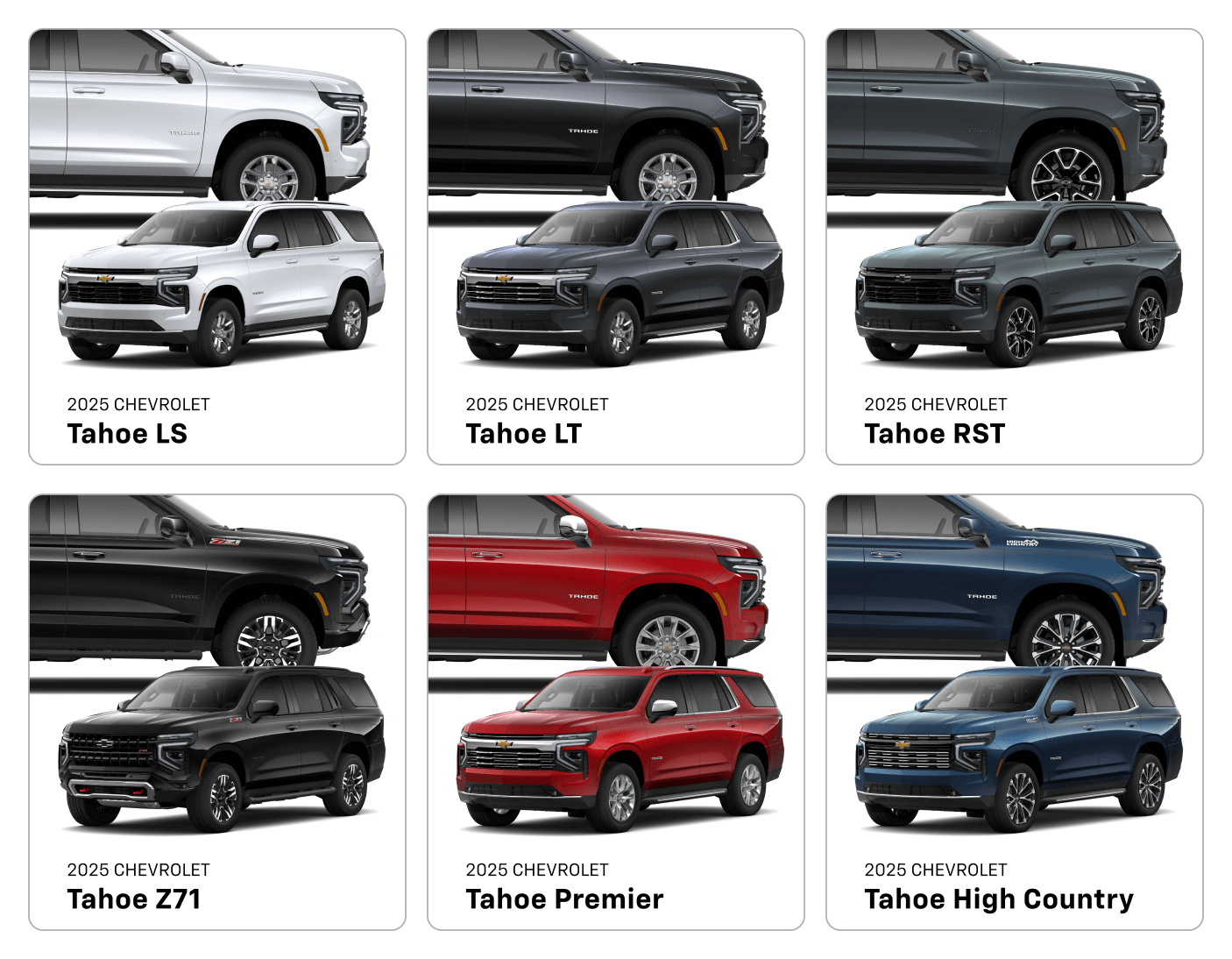 2025 Chevy Tahoe Trim Levels and Packages